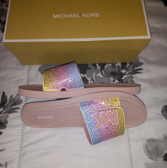 Michael Kors MK Slides Sandals - Picture 8 of 12